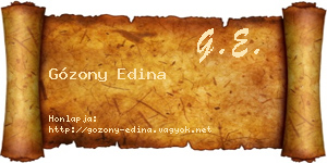 Gózony Edina névjegykártya