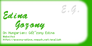 edina gozony business card